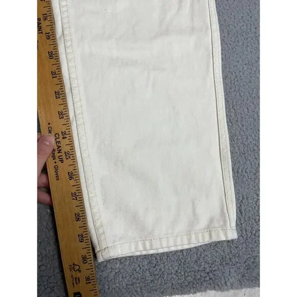 Empyre Tori Cargo Jeans 2 High Rise Baggy Wide Leg Y2K White Denim Pants XS - Picture 16 of 16